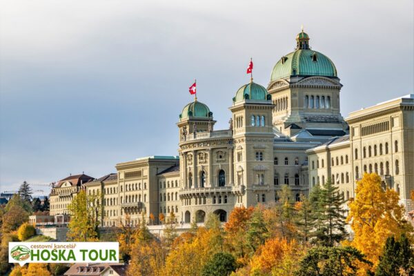Budova švýcarského parlamentu - školní exkurze