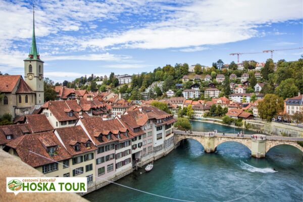 Centrum města Bern a řeka Aare – školní zájezdy do Švýcarska